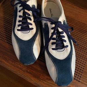 Men's Salvatore Ferragamo two tone 'bowling style' shoes